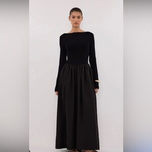 DISSH Abigail Black hybrid maxi dress - Black